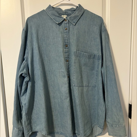aerie Tops - Aerie Anytime Fave Chambray Shirt